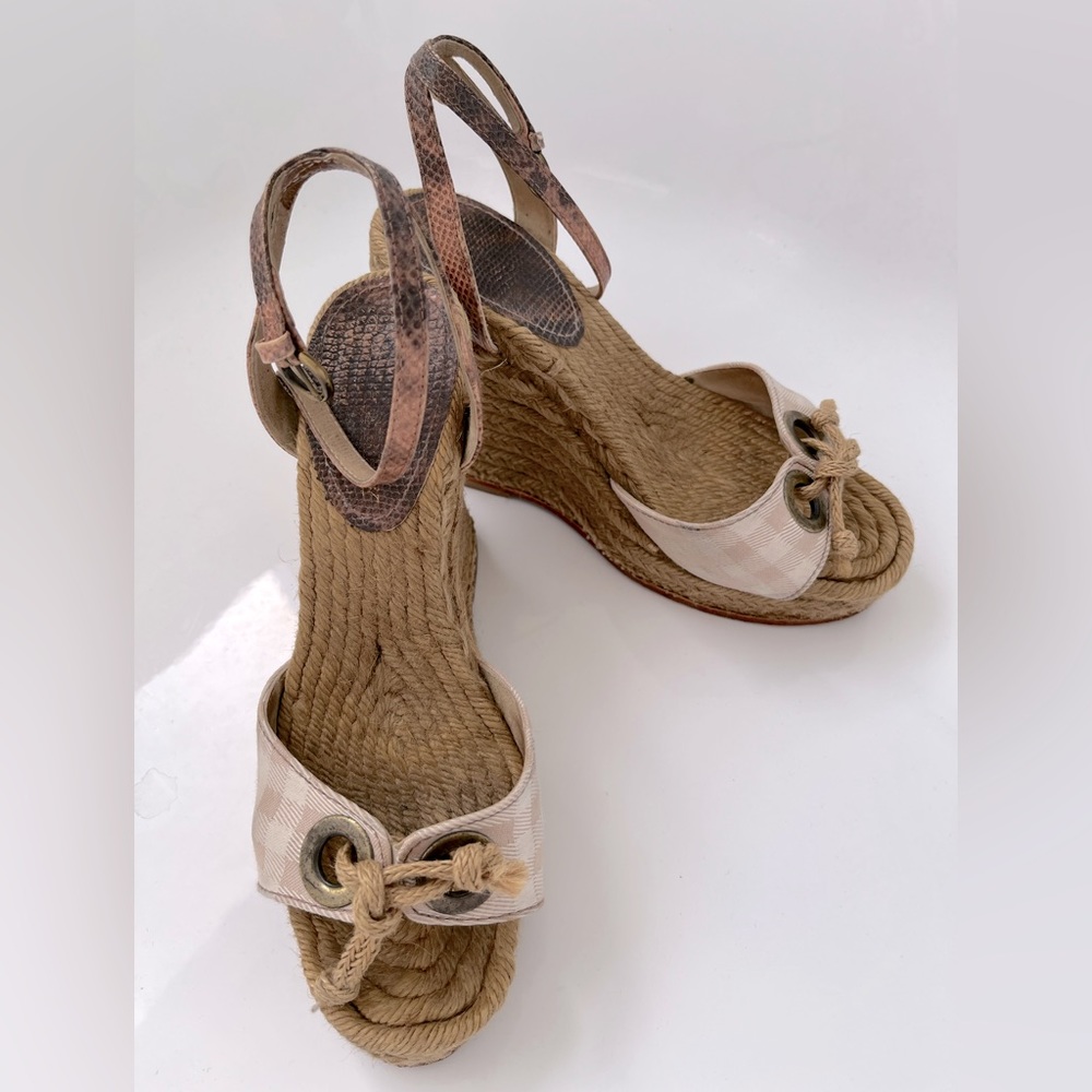 Burberry wedge espadrilles